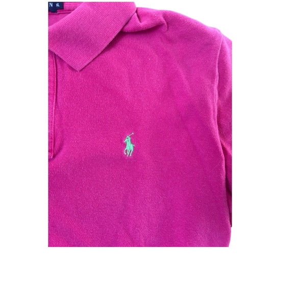 Vintage Ralph Lauren “The Skinny” Polo Bright Pink - Size XL - Picture 3 of 6